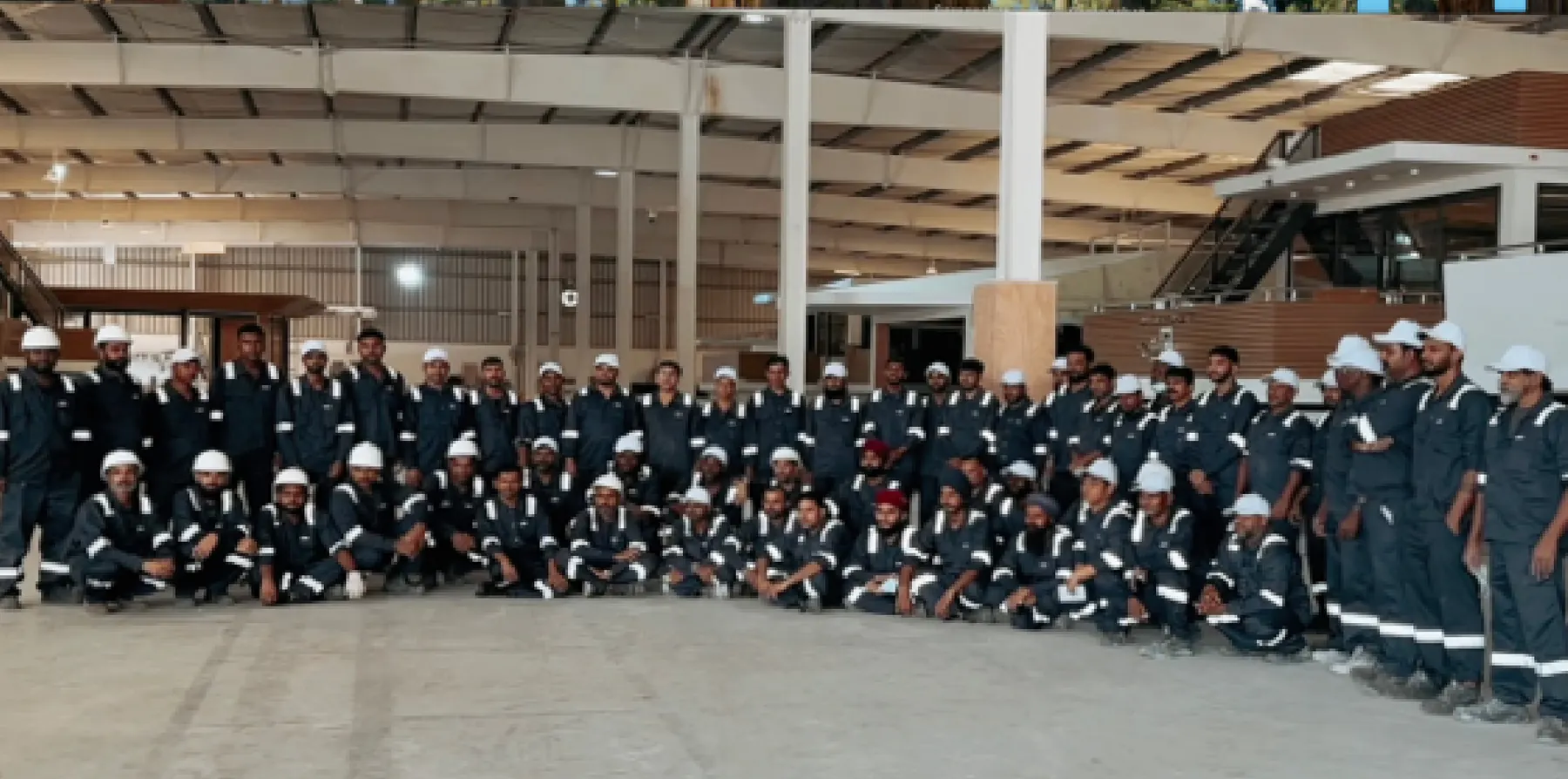 The V-Marine team at the shipyard in Bahrain